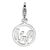 Polished Live in Circle Charm in Sterling Silver