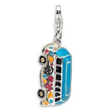 Amore La Vita Sterling Silver 3-D Enameled Hippie Bus Charm hide-image