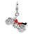 Amore La Vita Sterling Silver 3-D Enameled Motorcycle Charm hide-image