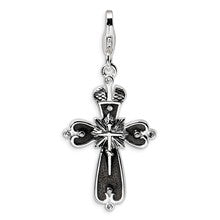 Amore La Vita Sterling Silver Enameled Swarovski Element Cross Charm hide-image