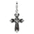 Amore La Vita Sterling Silver Enameled Swarovski Element Cross Charm hide-image
