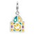 Amore La Vita Sterling Silver 3-D Enameled Stain Glass Window Charm hide-image