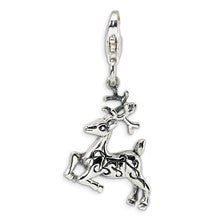 Amore La Vita Sterling Silver 3-D Polished Reindeer Charm hide-image