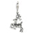 Amore La Vita Sterling Silver 3-D Polished Reindeer Charm hide-image