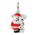 3-D Enameled Santa and Reindeer Charm in Sterling Silver