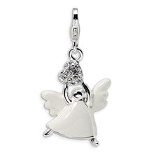 Amore La Vita Sterling Silver Enameled Swarovski Element Angel Charm hide-image