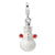 Amore La Vita Sterling Silver 3-D Enameled Snowman Charm hide-image
