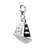 3-D Enameled Sailboat Charm in Sterling Silver