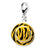 Amore La Vita Sterling Silver Click-on CZ Enamel Tiger Hat Charm hide-image