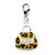 Click-on CZ Enamel Leopard Purse Charm in Sterling Silver