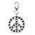 Click-on CZ Polished Peace Charm in Sterling Silver