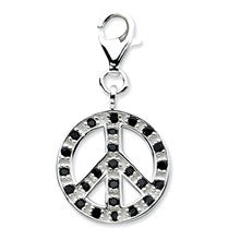 Amore La Vita Sterling Silver Click-on CZ Polished Peace Charm hide-image