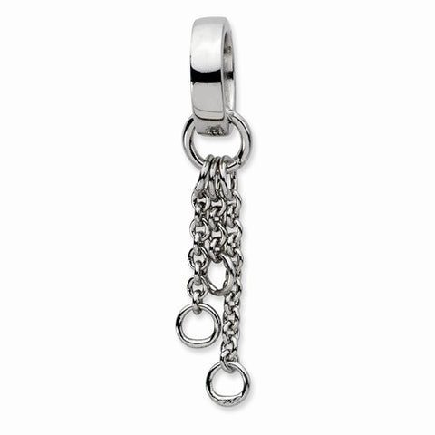 Amore La Vita Sterling Silver Circle Shaped Charm