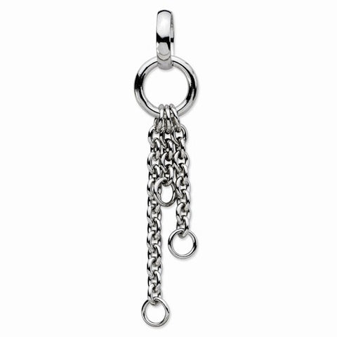 Amore La Vita Sterling Silver Double Circle Shaped Charm