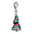 CZ Enamel Christmas Tree Charm in Sterling Silver