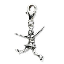 Amore La Vita Sterling Silver 3-D Antiqued Figure Skater Charm hide-image