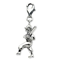 Amore La Vita Sterling Silver 3-D Antiqued Baseball Player Charm hide-image
