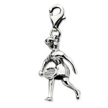Amore La Vita Sterling Silver 3-D Antiqued Tennis Player Charm hide-image