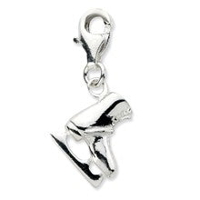 Amore La Vita Sterling Silver 3-D Polished Ice Skates Charm hide-image