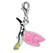 Amore La Vita Sterling Silver Enamel Hummingbird Charm hide-image
