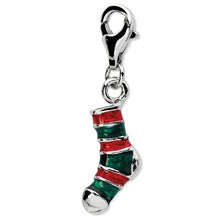 Amore La Vita Sterling Silver Enamel Stocking Charm hide-image