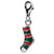 Enamel Stocking Charm in Sterling Silver
