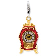Amore La Vita Sterling Silver 3-D Enameled House Clock Charm hide-image