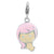 Enameled Girl Charm in Sterling Silver