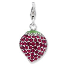 Amore La Vita Sterling Silver Enameled 3-D Strawberry Charm hide-image