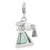 3-D Perfume Fresh Water Pearl Bottle Charm in Sterling Silver