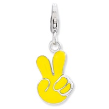 Amore La Vita Sterling Silver Enameled Peace Sign Charm hide-image