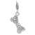 Amore La Vita Sterling Silver Enameled 3-D Dog Bone Charm hide-image