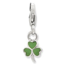 Amore La Vita Sterling Silver Enameled Clover Charm hide-image