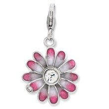 Amore La Vita Sterling Silver Enameled Flower Charm hide-image