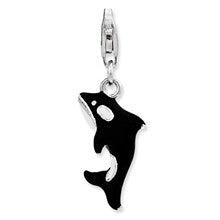 Amore La Vita Sterling Silver 3-D Enameled Orca Whale Charm hide-image
