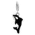 3-D Enameled Orca Whale Charm in Sterling Silver