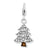 Enameled Tree Charm in Sterling Silver