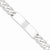 Sterling Silver Polished Engraveable Patterned Curb Link Id Bracelet
