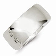 Sterling Silver 10mm Comfort Fit Wedding Band