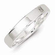 Sterling Silver 4mm Flat Wedding Band