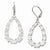 Sterling Silver CZ Leverback Earrings