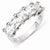Sterling Silver Asscher-cut CZ 5-stone Ring