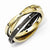Sterling Silver Gold-Plated & Black Rhodium with CZ Ring