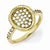 Sterling Silver Gold-Plated CZ Ring