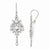 Sterling Silver CZ Ch&elier Kidney Wire Earrings