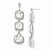 Sterling Silver Rose-cut CZ Post Dangle Earrings