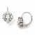 Sterling Silver CZ Leverback Earrings