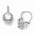 Sterling Silver CZ Kidney Wire Earrings