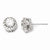 Sterling Silver CZ Round Post Earrings