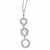 Sterling Silver Checker-Cut CZ-Stone Necklace